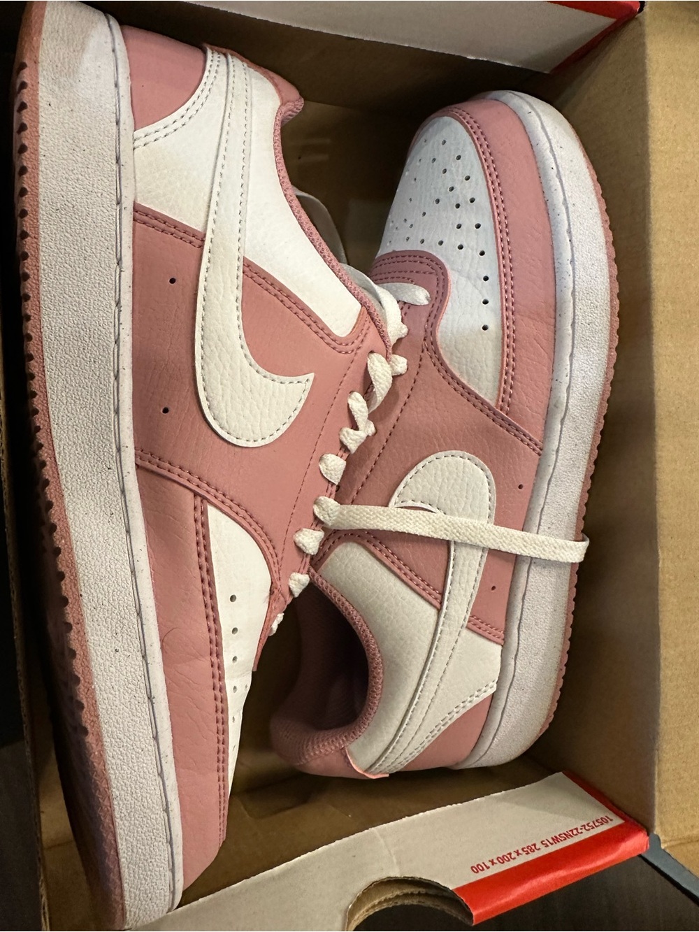 Nike Women’s Pink and White Low-Top Sneakers